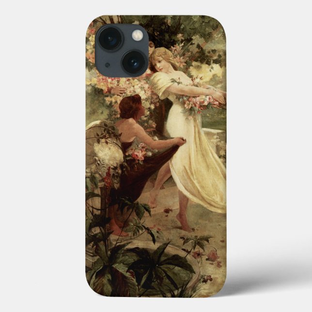 Spirit Of Spring by Alphonse Mucha Case-Mate iPhone Case (Back)