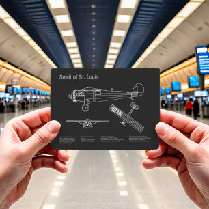 Spirit of St. Louis - Airplane Blueprint Plans PD Postcard
