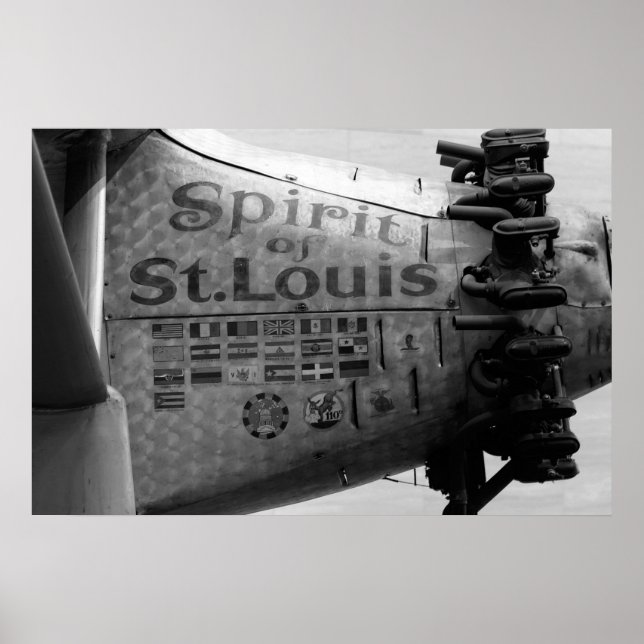 Spirit of St. Louis B&W Poster (Front)