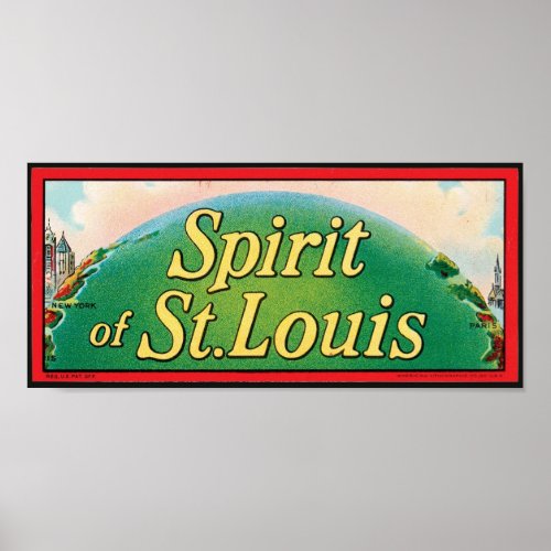 Spirit of St Louis Cigar Label Poster