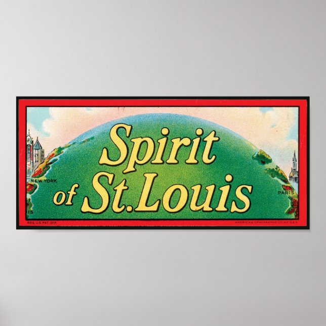 Spirit of St. Louis Cigar Label Poster (Front)