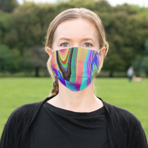 Spirit of Summer Breeze  Abstract 3D Rainbowart Adult Cloth Face Mask