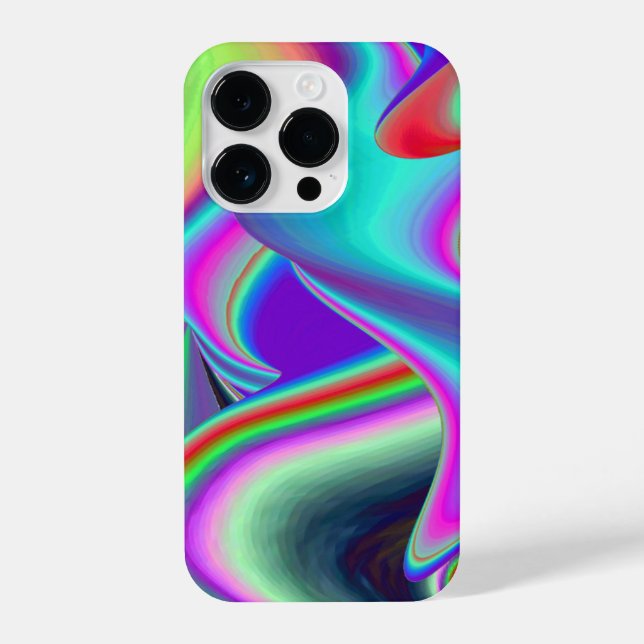 Spirit of Summer Breeze , Abstract 3D Rainbowart iPhone Case (Back)