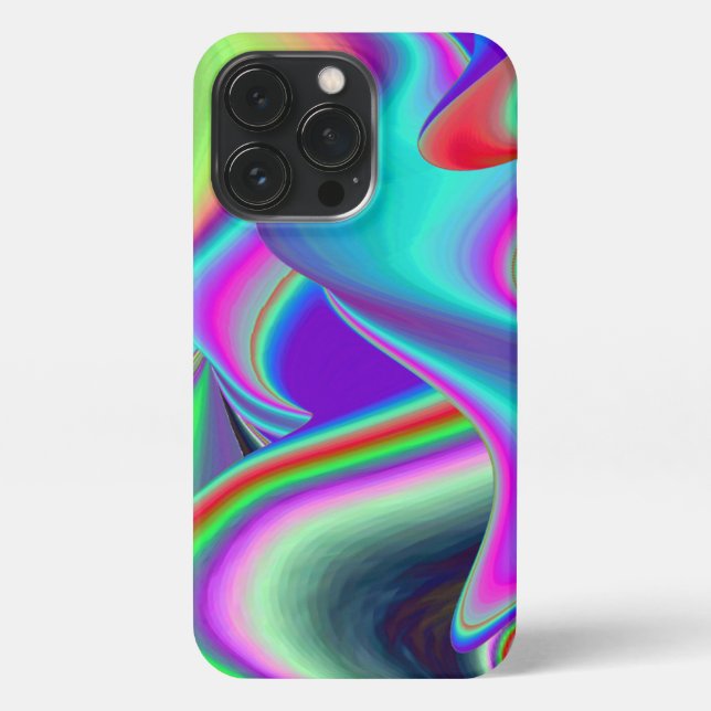 Spirit of Summer Breeze , Abstract 3D Rainbowart iPhone Case (Back)