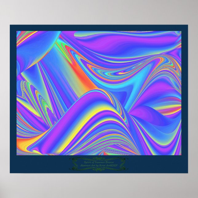 Spirit of Summer Breeze Abstract 3D Rainbowart Poster (Front)