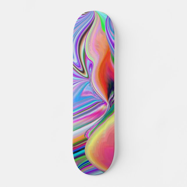 Spirit of Summer Breeze Abstract 3D Rainbowart Skateboard (Front)