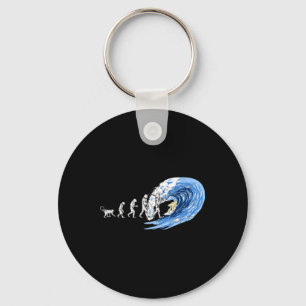 Spirit Of Surfing Evolution Of Man Keychain