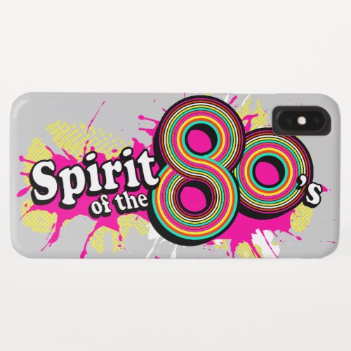 Spirit of the 80s girls pink logo 1980s style iPhone XS max case