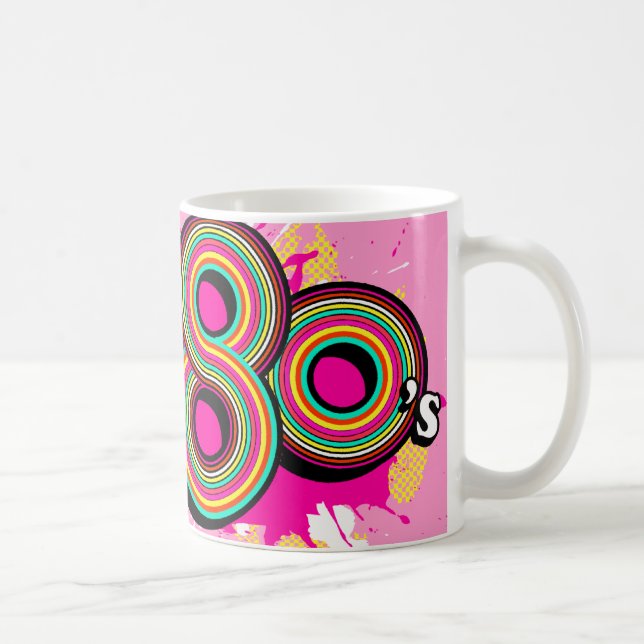 Spirit of the 80's girls pink logo retro mug (Right)