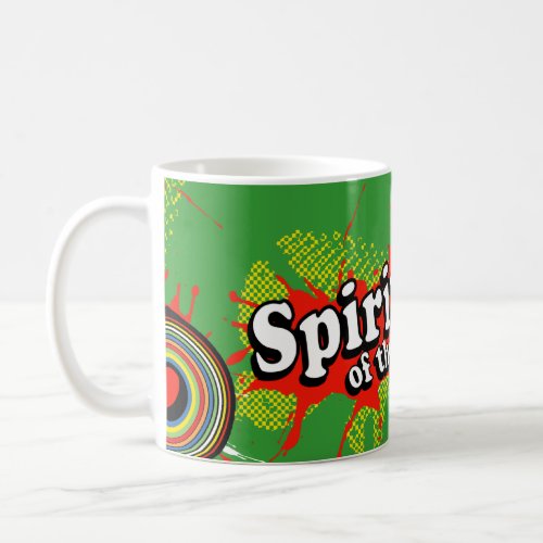 Spirit of the 80s green logo retro mug