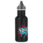 Spirit of the 80's retro black drinks bottle | Zazzle