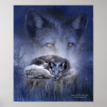 Spirit Of The Blue Fox Art Poster/Print Poster