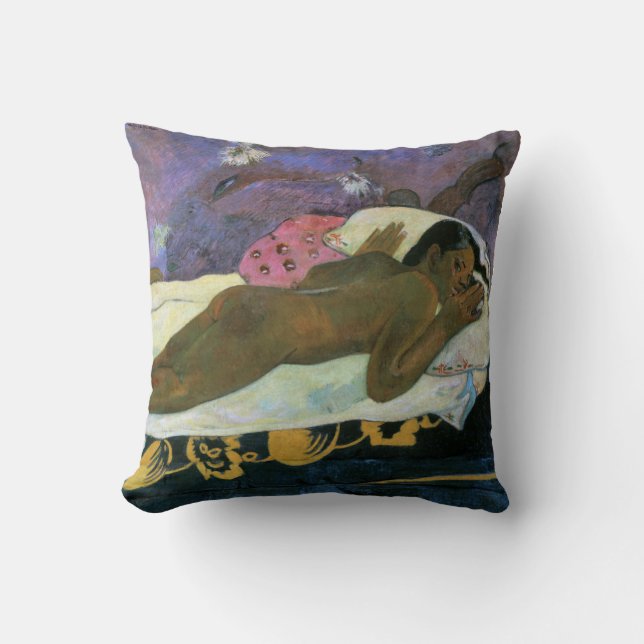 Spirit of the Dead Watching, Gauguin Throw Pillow (Front)