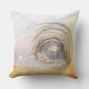 Spirit of the elephant outdoor pillow