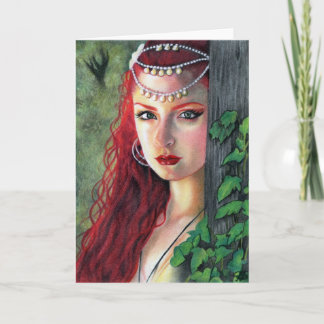 Spirit of the forest lady greeting card