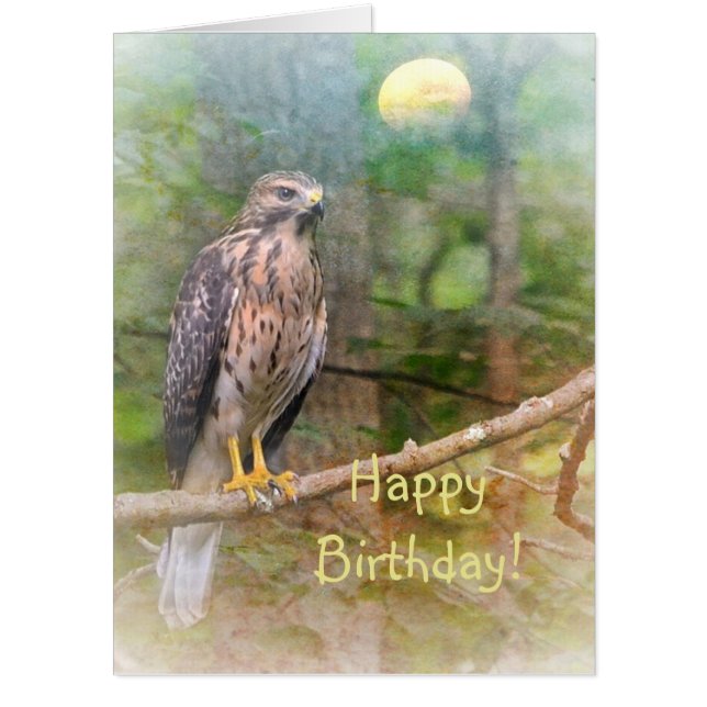 Spirit of the Hawk Birthday Card (Front)