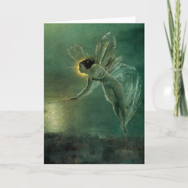 Spirit of the Night by Grimshaw, Victorian Fairy Card (Front)