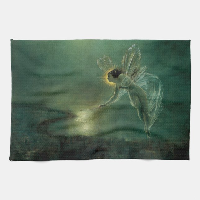 Spirit of the Night by Grimshaw, Victorian Fairy Kitchen Towel (Horizontal)