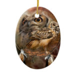 Spirit Of The Owl Art Ornament