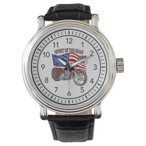 Spirit Of The Road Motorcycle American Flag Watch
