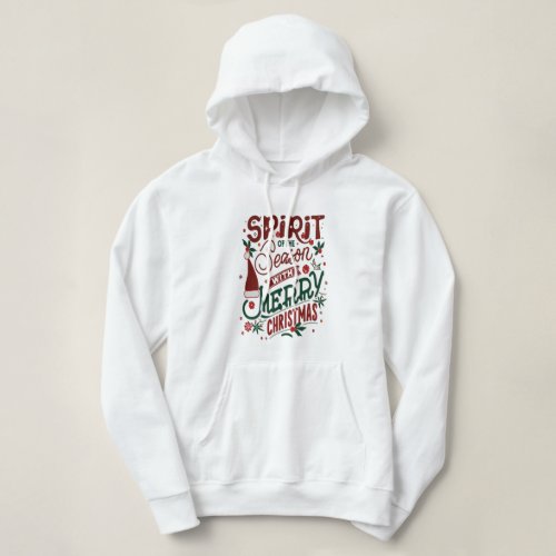 Spirit of the Season with our Merry Christmas Hoodie