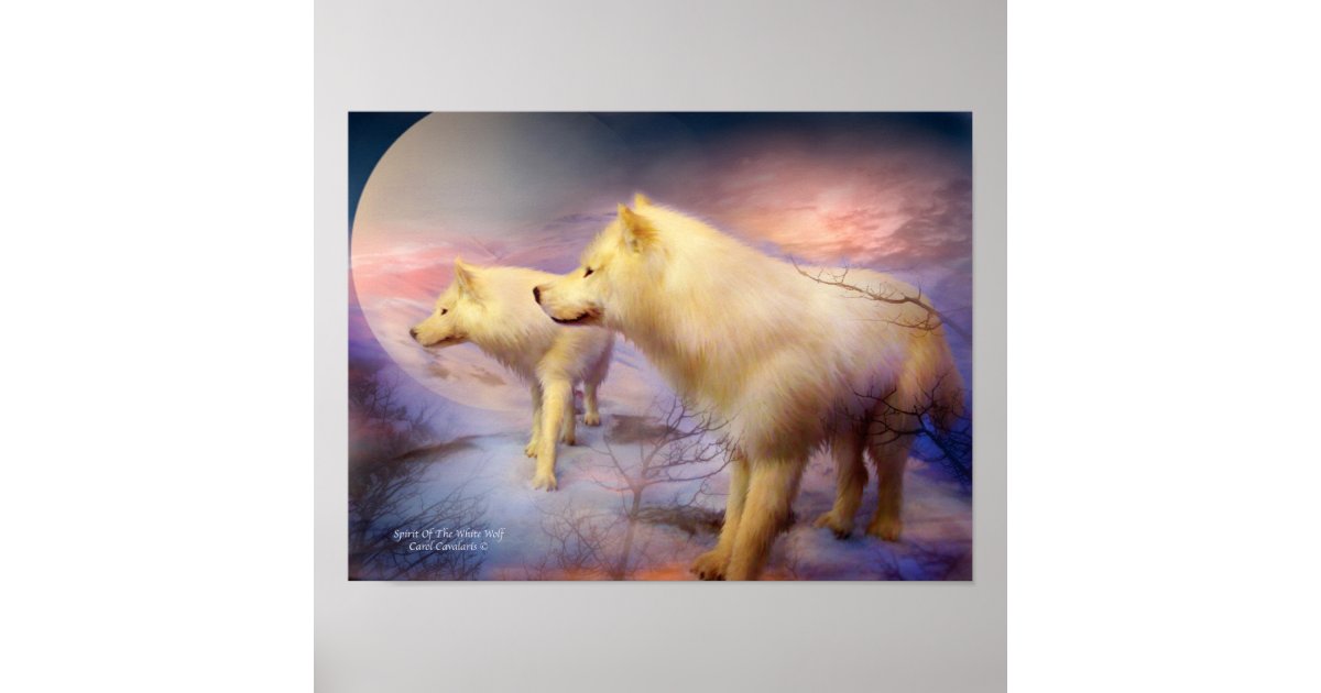 Spirit Of The White Wolf Art Poster/Print Poster | Zazzle