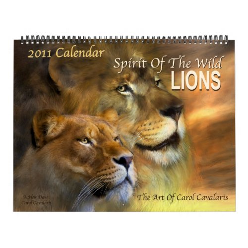 Spirit Of The Wild Lions 2011 Calendar