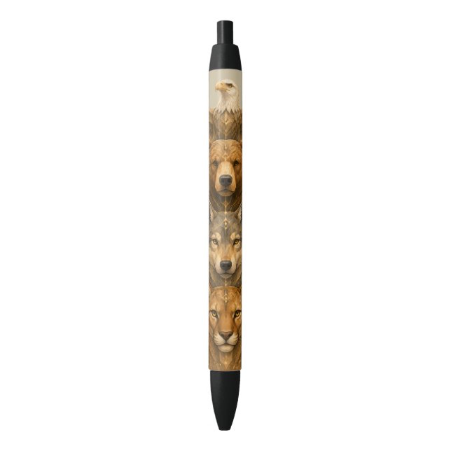 Spirit of the Wild – Totem Pole Art  Pen (Front Vertical)