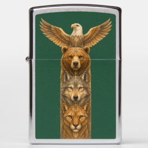 Spirit of the Wild – Totem Pole Art  Zippo Lighter