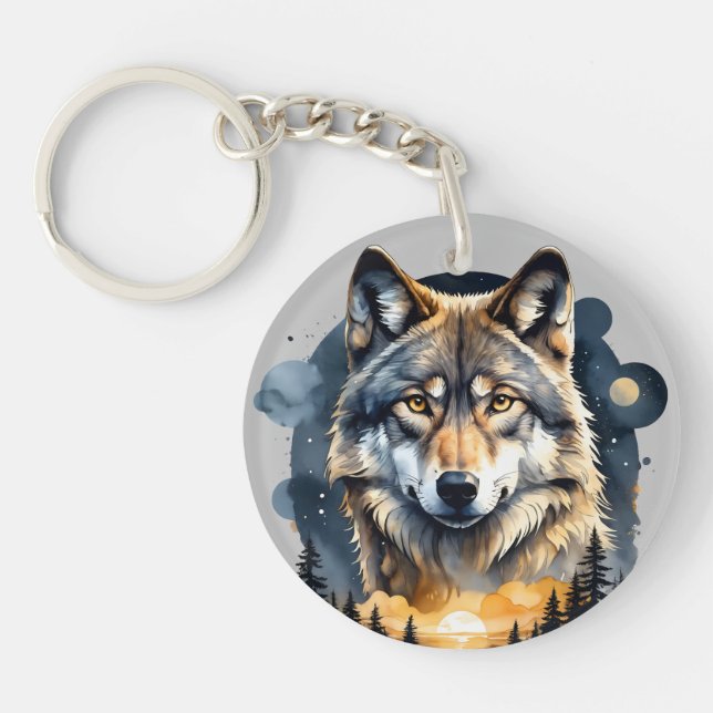 Spirit of the Wild Wolf 2 Keychain (Front)