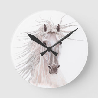 Spirit of the Wind Horse -vintage- Round Clock