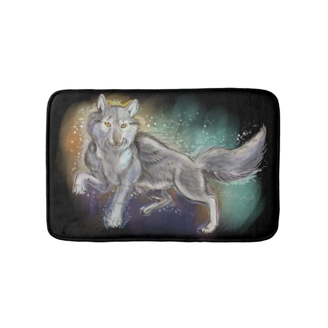 Spirit of the Wolf Bathroom Mat (Front)