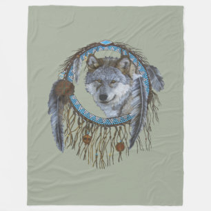 Spirit of the Wolf Fleece Blanket