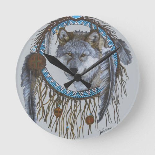 Spirit Of The Wolf Round Clock