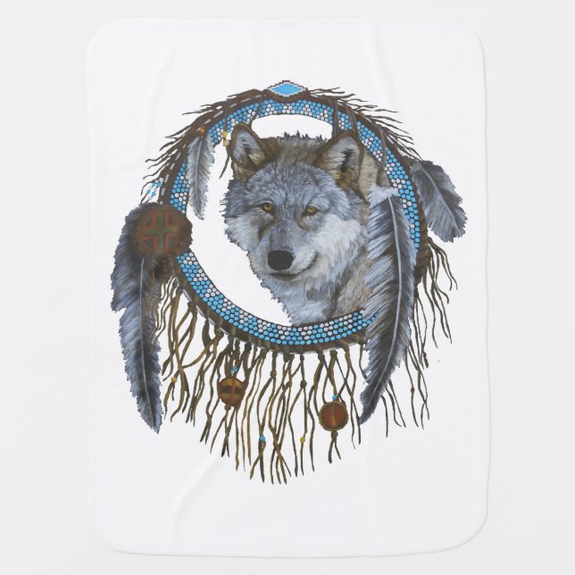 Spirit of the Wolf Swaddle Blanket (Front)