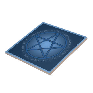 Spirit of Water Pentacle Altar Ceramic Tile