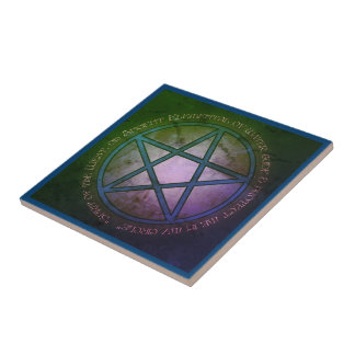 Spirit of Water Pentacle Ceramic Tile