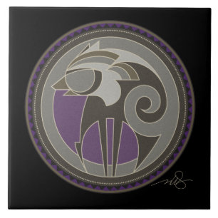 Spirit Of Wolf Ceramic Tile