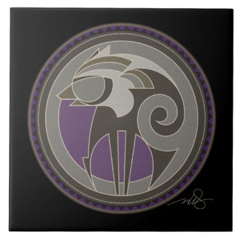 Spirit Of Wolf Ceramic Tile by ArtDivination at Zazzle