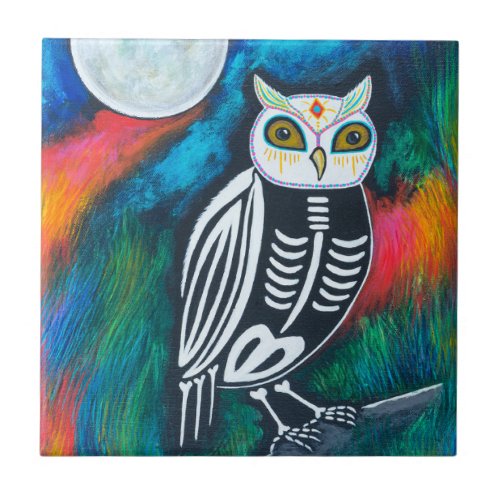 Spirit Owl Ceramic Tile