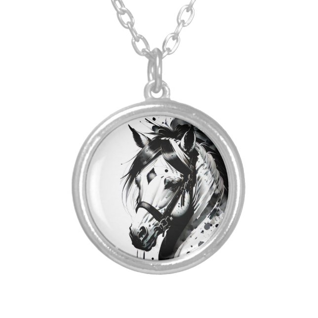Spirit Pony 10 Silver Plated Necklace (Front)