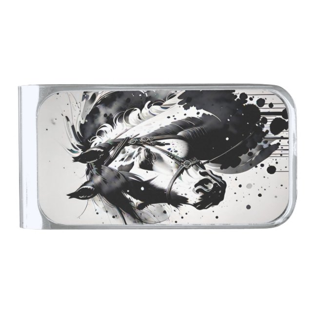 Spirit Pony 11 Silver Finish Money Clip (Front)