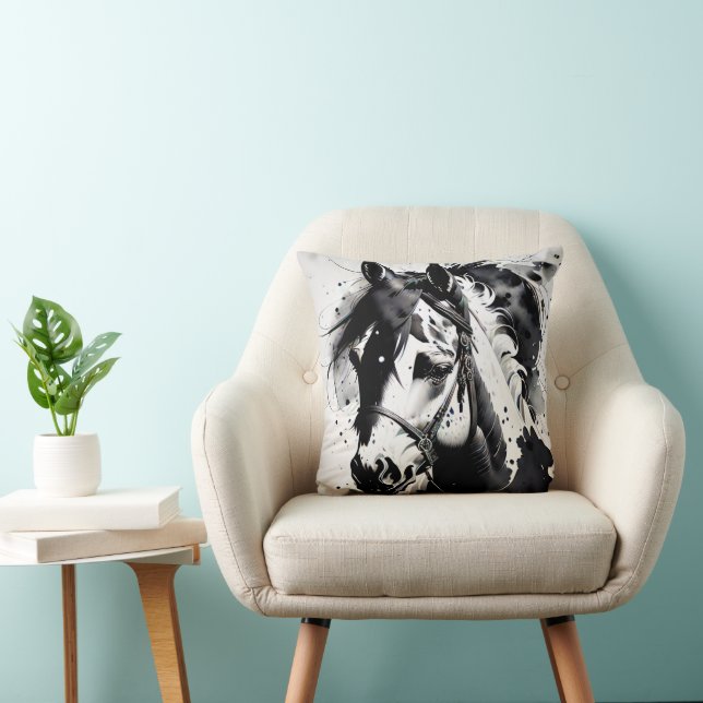 Spirit Pony 11 Throw Pillow (Chair)