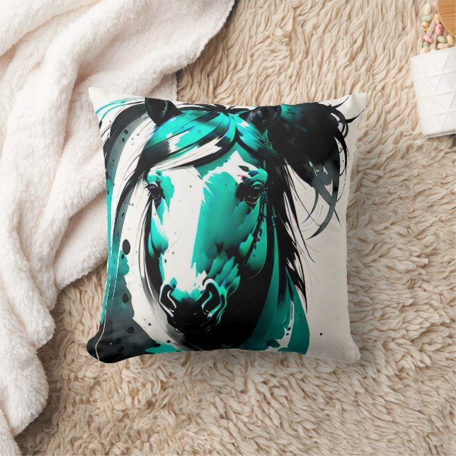 Spirit Pony 22 Throw Pillow (Blanket)