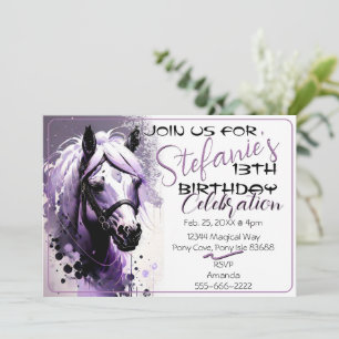Spirit Pony 29 Birthday Invitation