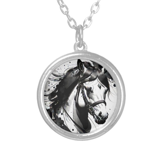 Spirit Pony 9 Silver Plated Necklace (Front)