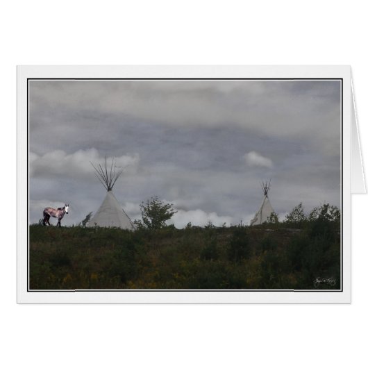 Spirit Pony with Tepees (Front Horizontal)