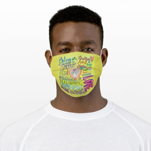 Spirit Prayer Word Art Custom Face Masks (Worn)