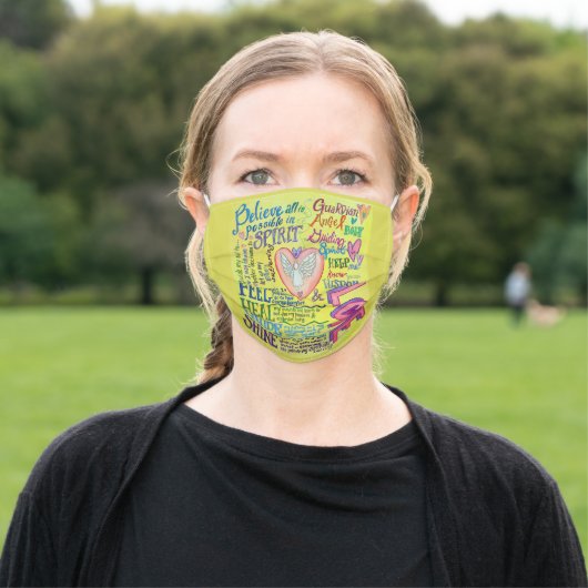 Spirit Prayer Word Art Custom Face Masks (Outside)