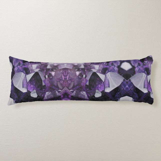 spirit quartz healing holistic purple amethyst body pillow (Front)